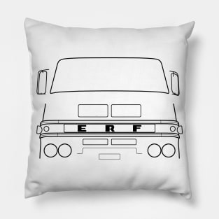 ERF LV classic 1960s lorry black outline graphic Pillow