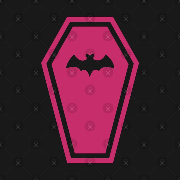 Hot Pink Vampire Bat Coffin by UndrDesertMoons