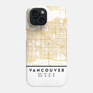 VANCOUVER CANADA CITY STREET MAP ART Phone Case