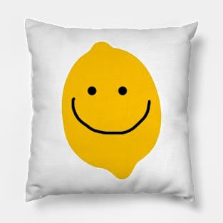 cute smiley lemon Pillow