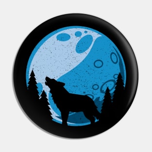 Wolf Moon Wolves Pin