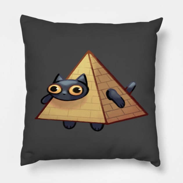 Pyramid Cat Pillow by Kayhok