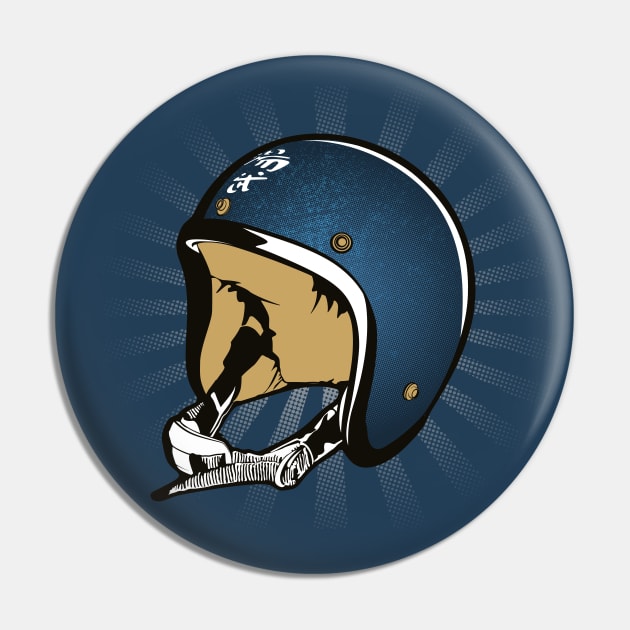 Jim Douglas - Racing Helmet Pin by jepegdesign