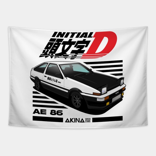 AE86 Initial D Tapestry by squealtires