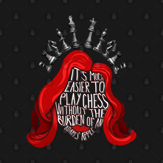 Queen's Gambit Adam's apple quote by Afire