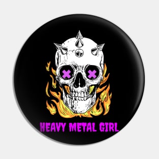 Heavy Metal - Metal Girl Pin