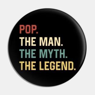 Fathers Day Shirt The Man Myth Legend Pop Papa Gift Pin