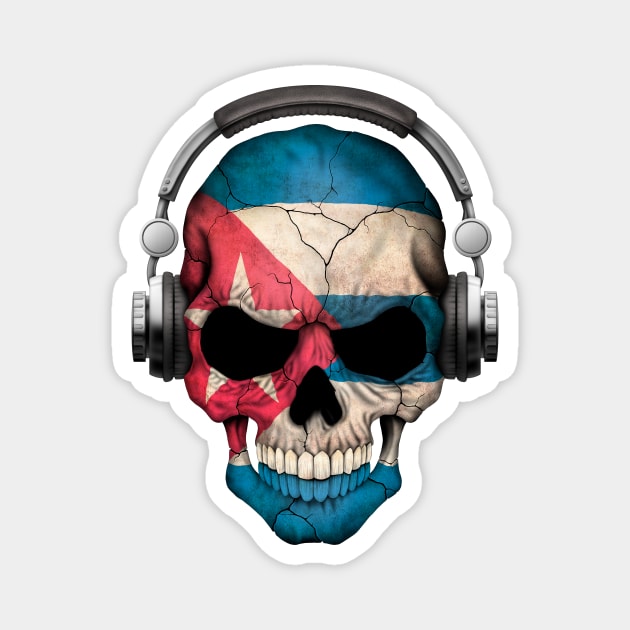 Dark Skull Deejay with Cuban Flag Magnet by jeffbartels