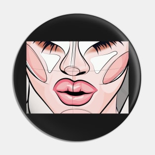 Drag Queen Face Mask Pin