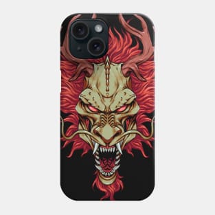 Asian Red Dragon Head Phone Case