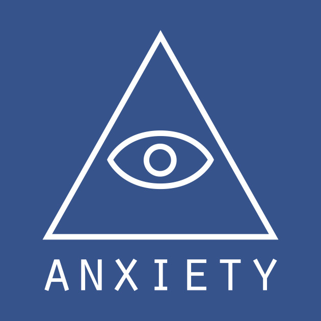 Anxiety - Aesthetic Vaporwave Pyramid - Vaporwave - T-Shirt