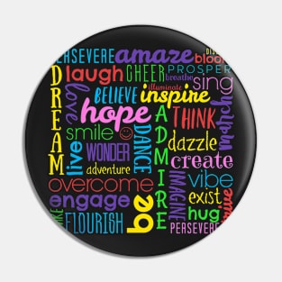 Rainbow Positivity Wordle Pin