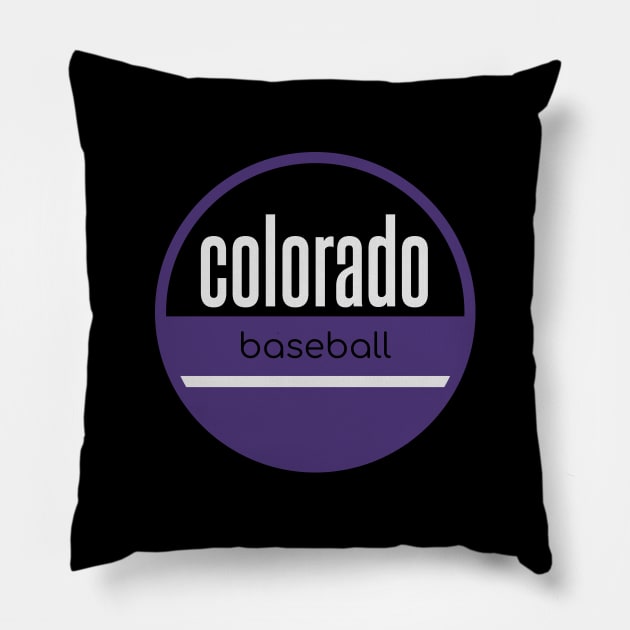 Colorado baseball Pillow by BVHstudio