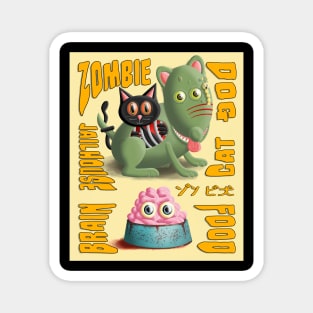 Cute Zombie Dog & Funny Jailhouse Cat Magnet