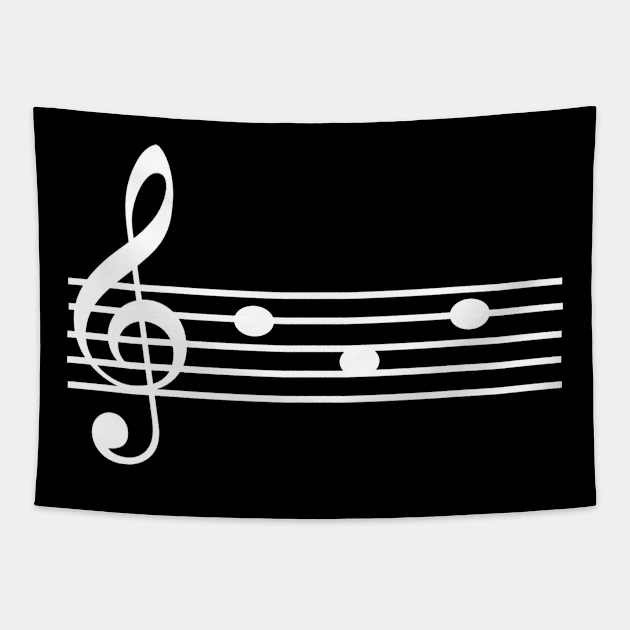 Dad Sheet Music Treble Clef Tapestry by DrawAHrt