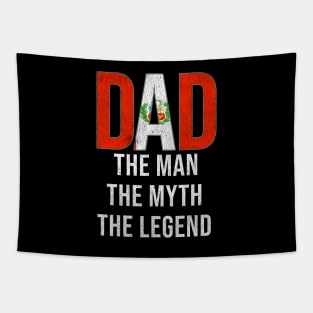 Peruvian Dad The Man The Myth The Legend - Gift for Peruvian Dad With Roots From Peruvian Tapestry