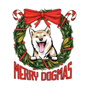 Merry Dogmas Christmas Shiba Inu Dog Owner T-Shirt