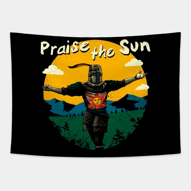 Praise The Sun Village Tapestry by PatriciaHerring