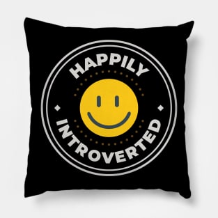 Happily introverted logo Pillow