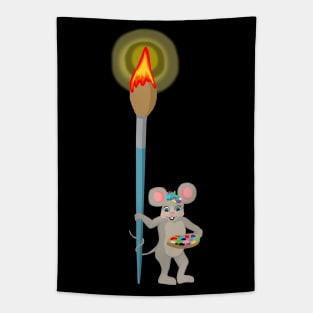 Artsy Painter Mouse Tapestry