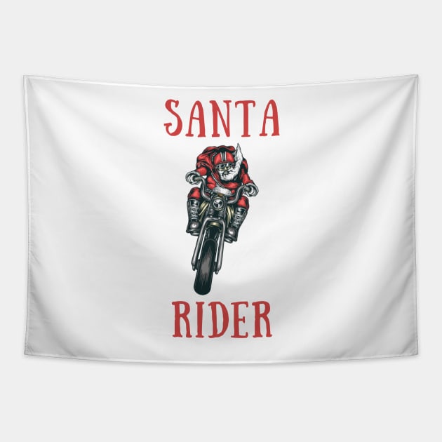 Santa rider Tapestry by IOANNISSKEVAS