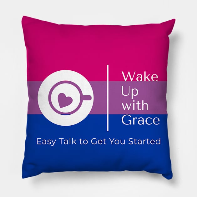 WUWG White Logo_Bi Flag Pillow by Grace's Grove Audio