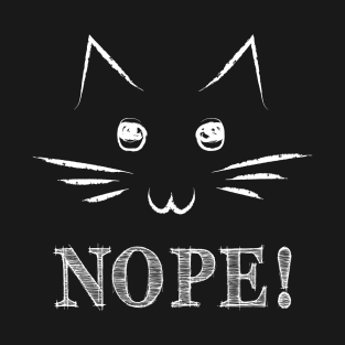 Chalk Kitty Nope! T-Shirt