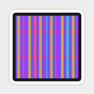 Neon Aesthetic Catriona 2 Hand Drawn Textured Plaid Pattern Magnet