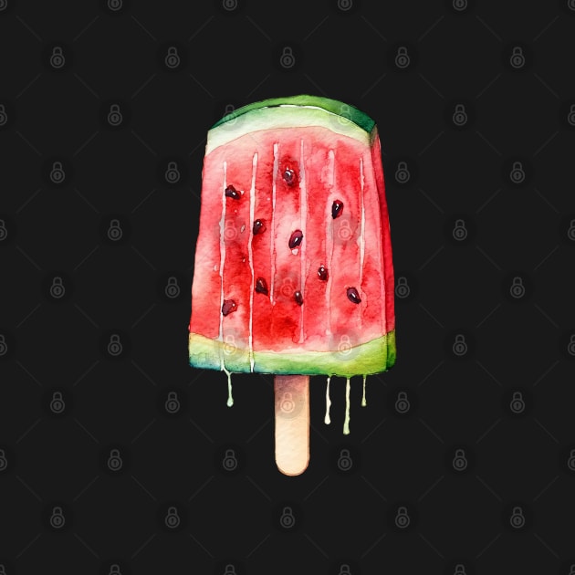 Watermelon Ice Lolly by Mimeographics