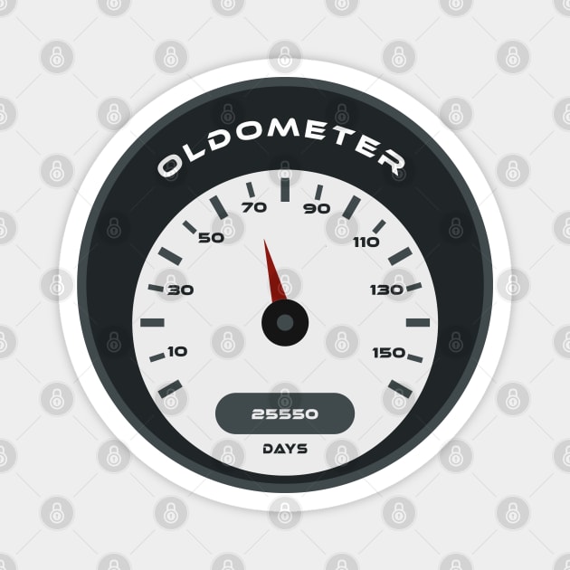 70th birthday oldometer Magnet by Boss creative