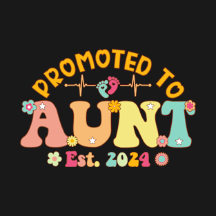 Promoted To Aunt 2024 First Time New Aunt Pregnancy T-Shirt