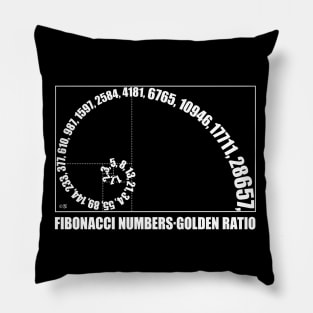 Fibonacci Numbers,  Golden Ratio, Typographic Pillow