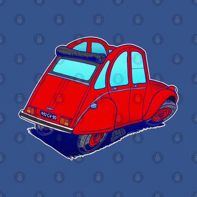 Iconic Citroen 2CV just the car by Andres7B9