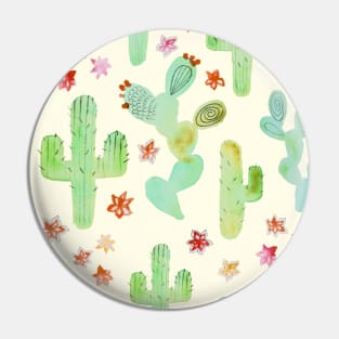 Watercolor Cacti Pin