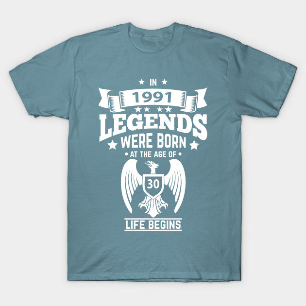 Discover The legend was born in 1991. 30th birthday - 30th Birthday Gifts - T-Shirt