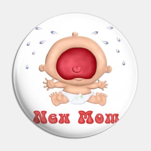 Bawling Baby - New Mom Pin