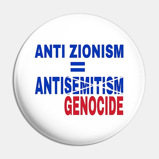 AntiZionism ≠ AntiSemitism = Anti-Genocide - Front Pin by SubversiveWare