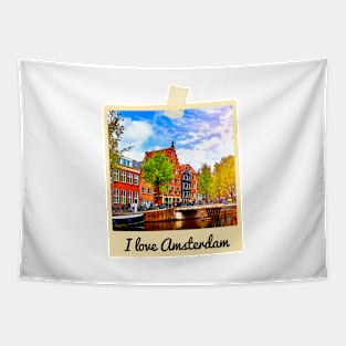 I love Amsterdam, Netherlands Tapestry