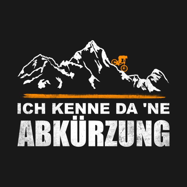 Ich kenne da 'ne Abkürzung Saying Mountainbike Jersey by Bingsi