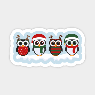 Christmas Penguins Magnet