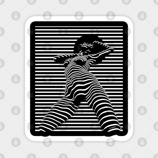 Afro Stripes Modern Art Magnet by Leon Loveless