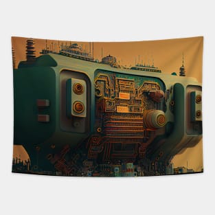 Futuristic Building Tapestry