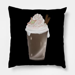 Christmas Coffee Holiday Latte Pillow