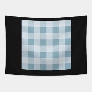 Turquoise and Pale Blue Plaid Tapestry