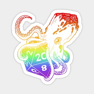 Fathomless D20: dnd 5e warlock dice Rainbow edition Magnet