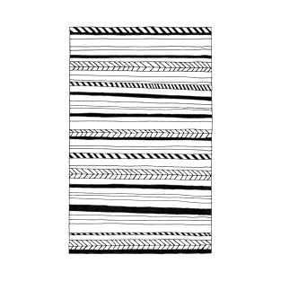 Abstract Black Lines Pattern T-Shirt