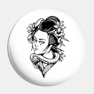 Geisha by Digent.ink Pin