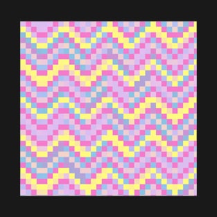 Genderflux Pride Pixellated Zigzag Stripes T-Shirt