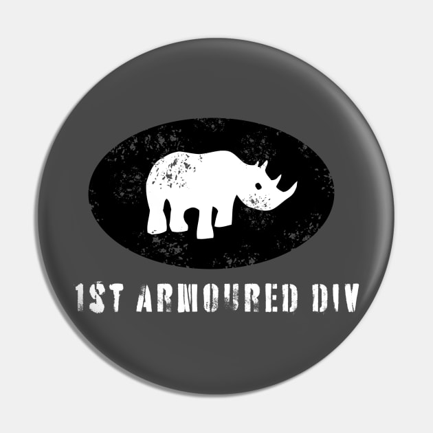 1st Armoured Division, British Army WW2 (Distressed) Pin by BearCaveDesigns