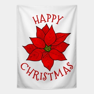 Christmas Flower Poinsettia Xmas 2022 Tapestry